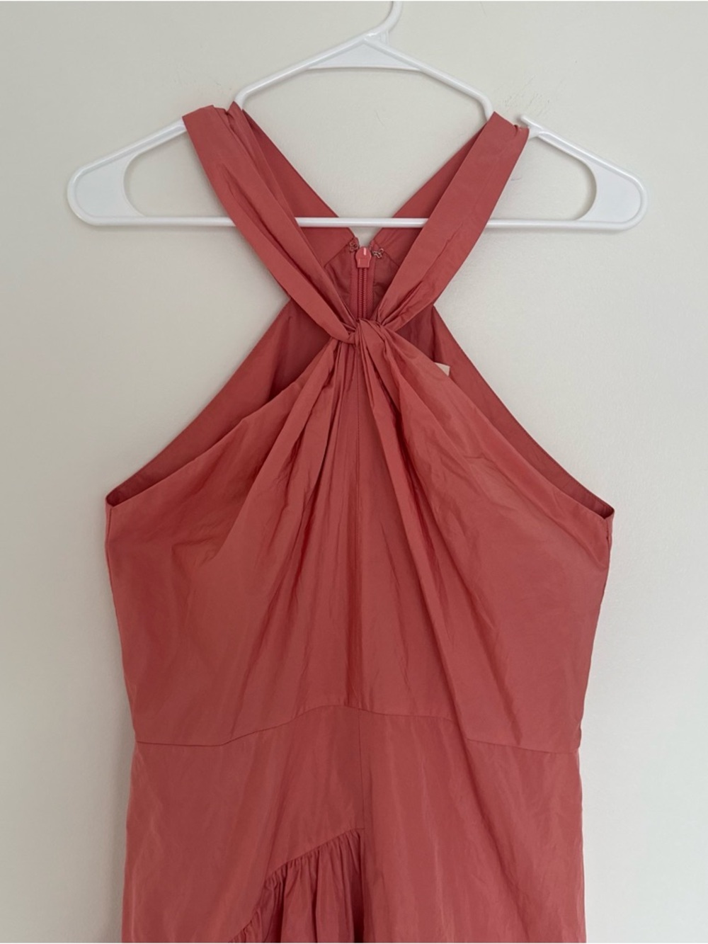 Rebecca Taylor Pink Knot Neck Taffeta Dress - Picture 3 of 7